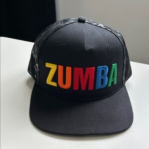 NWOT Zumba Fitness Black Patterned Cap